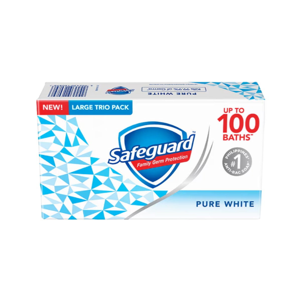 SAFEGUARD Pure White Tripid Bar Soap 115g
