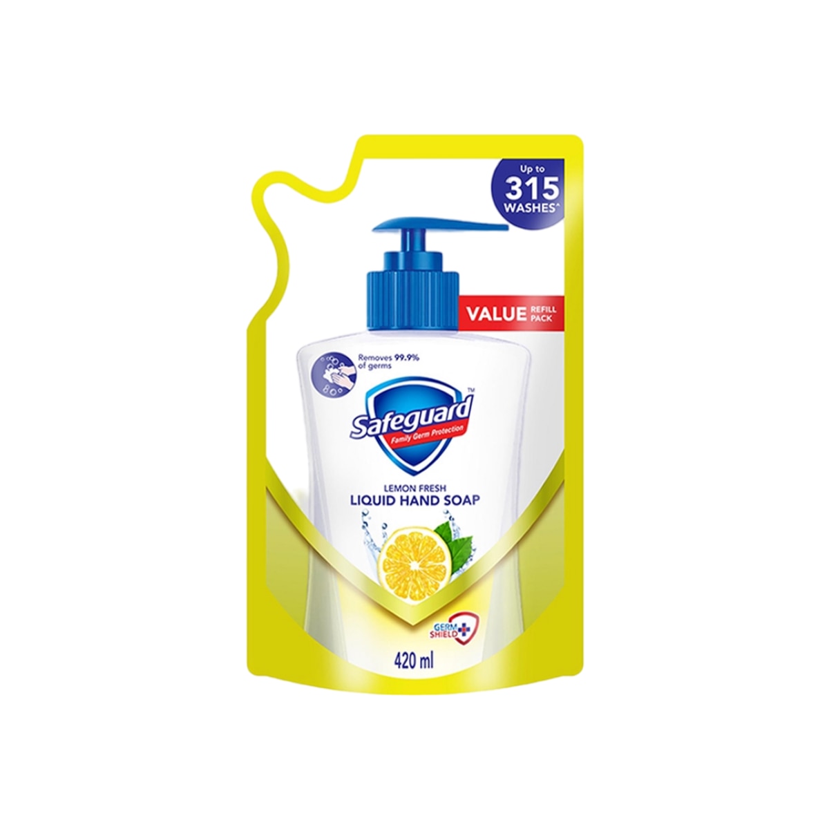 SAFEGUARD Liquid Hand Soap Lemon 420ml Refill
