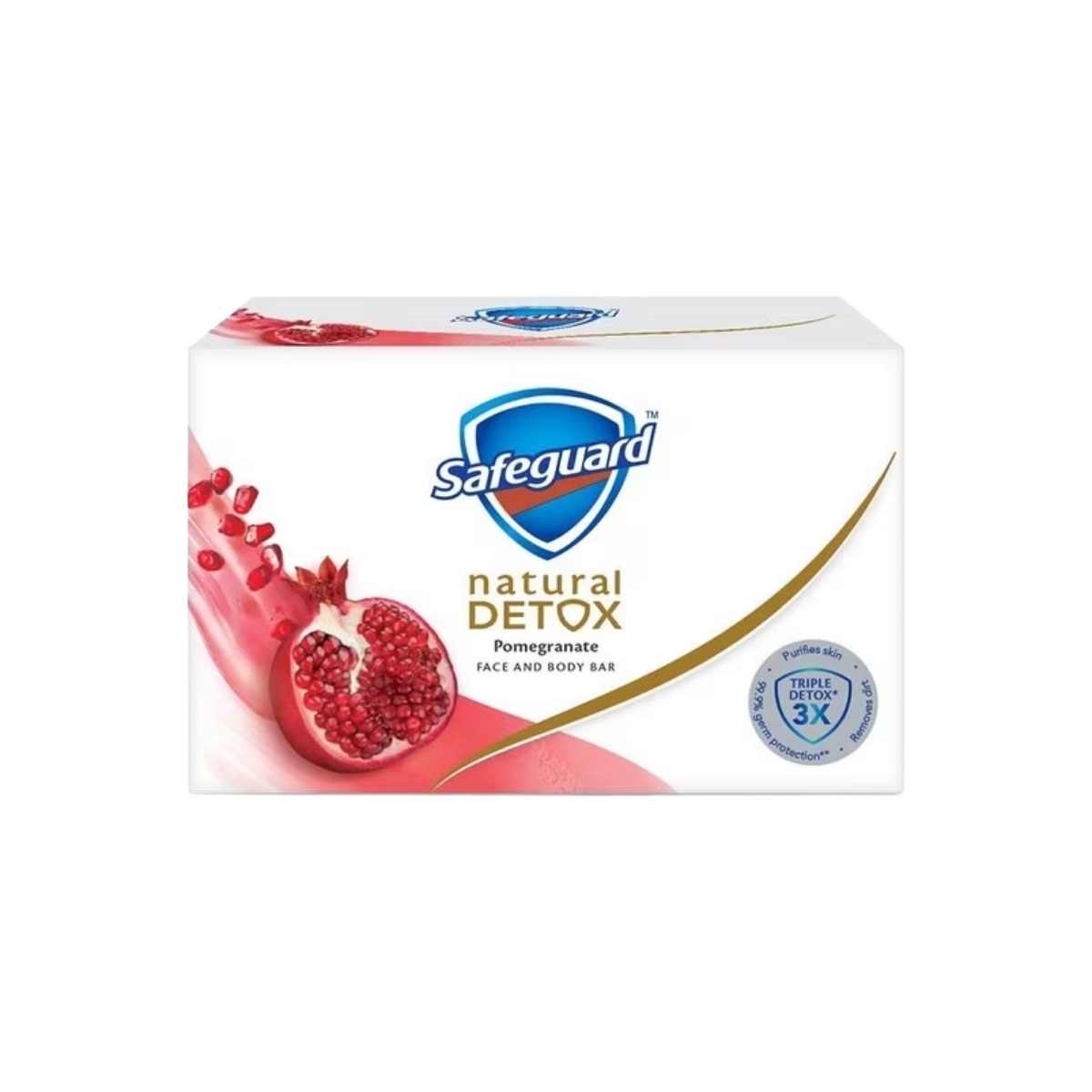 SAFEGUARD Detox Face and Body Bar Pomegranate 108g