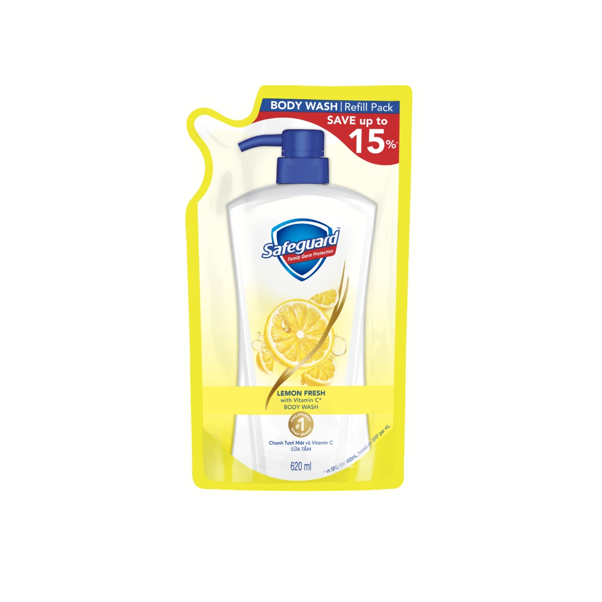 SAFEGUARD Bodywash Lemon 620ml Refill