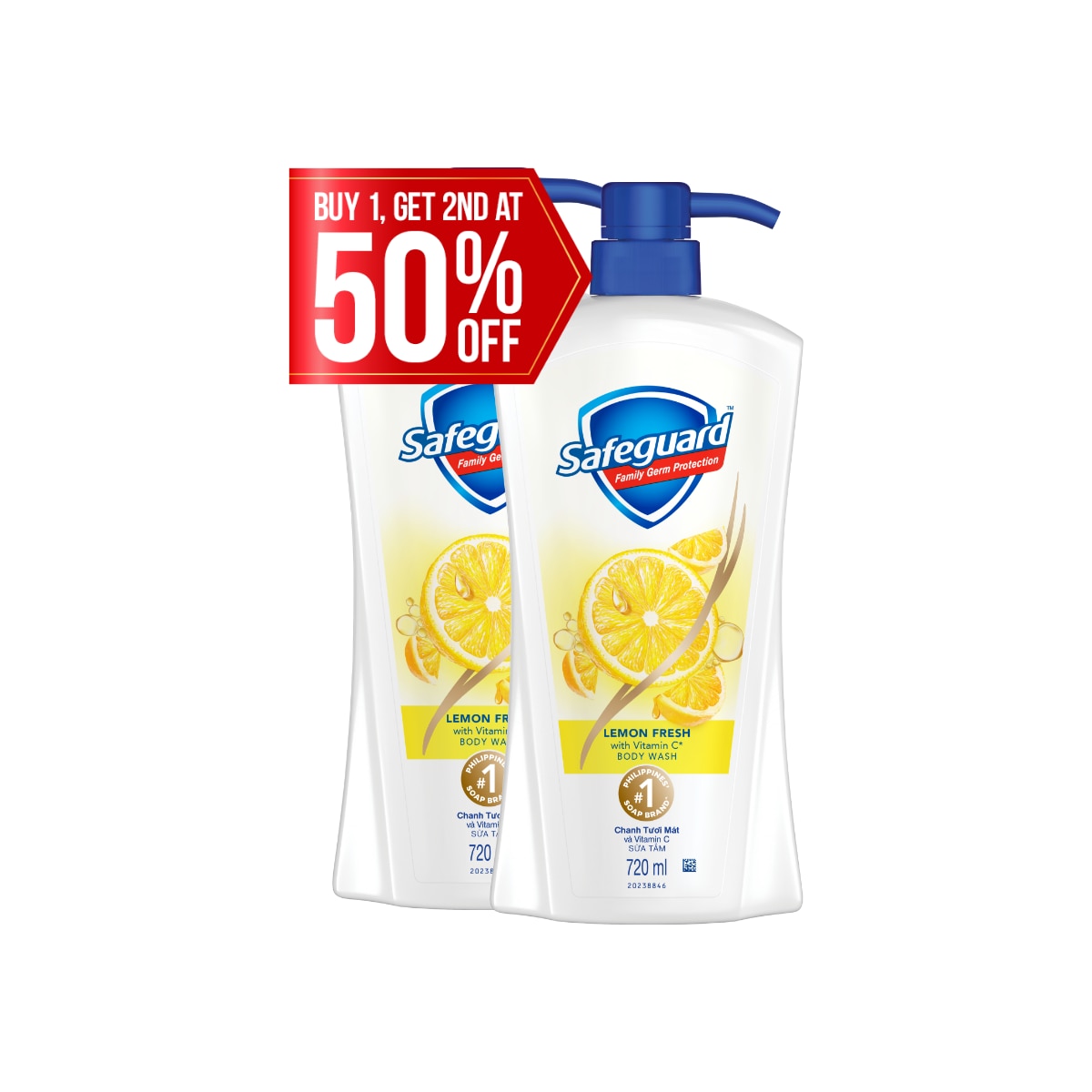 SAFEGUARD SAFEGUARD Body Wash Lemon Fresh 720ml Buy 1 Get 2nd at 50% Off