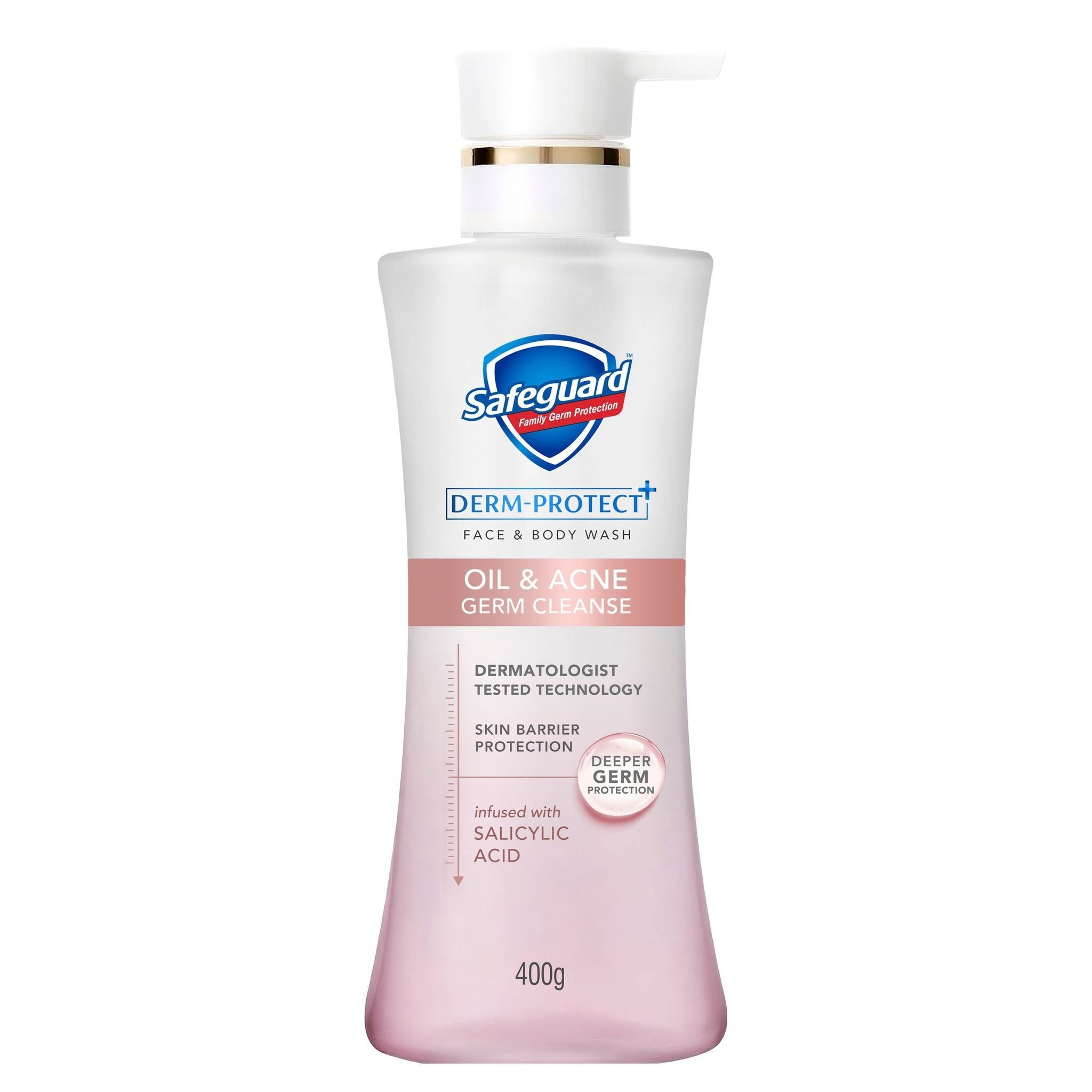 SAFEGUARD Derm-Protect Face & Body Wash Oil & Acne Germ Cleanse 400g image