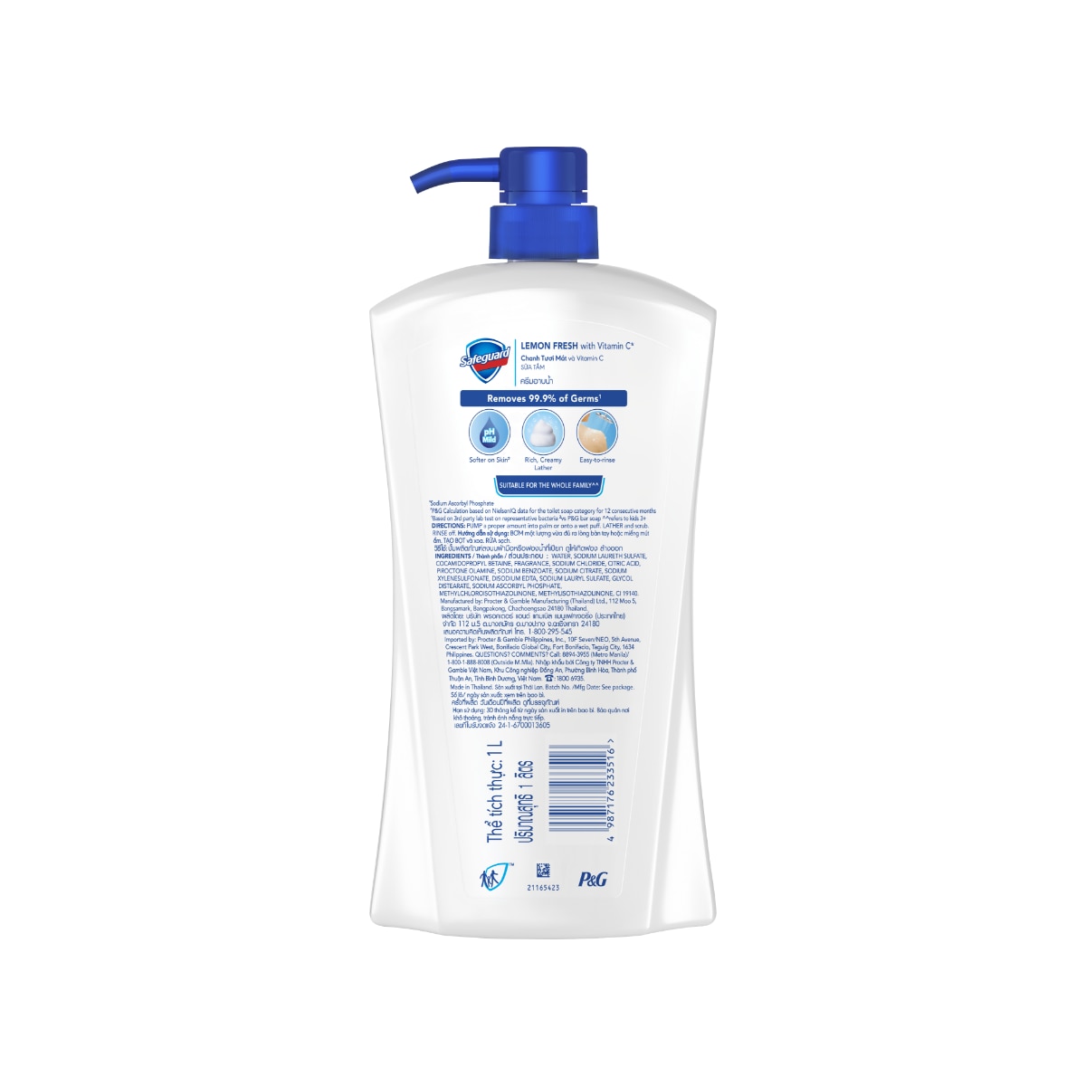 SAFEGUARD Lemon Fresh Body Wash 1L