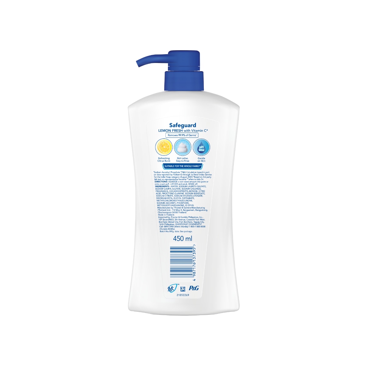 Safeguard Bodywash Lemon 450Ml Pump