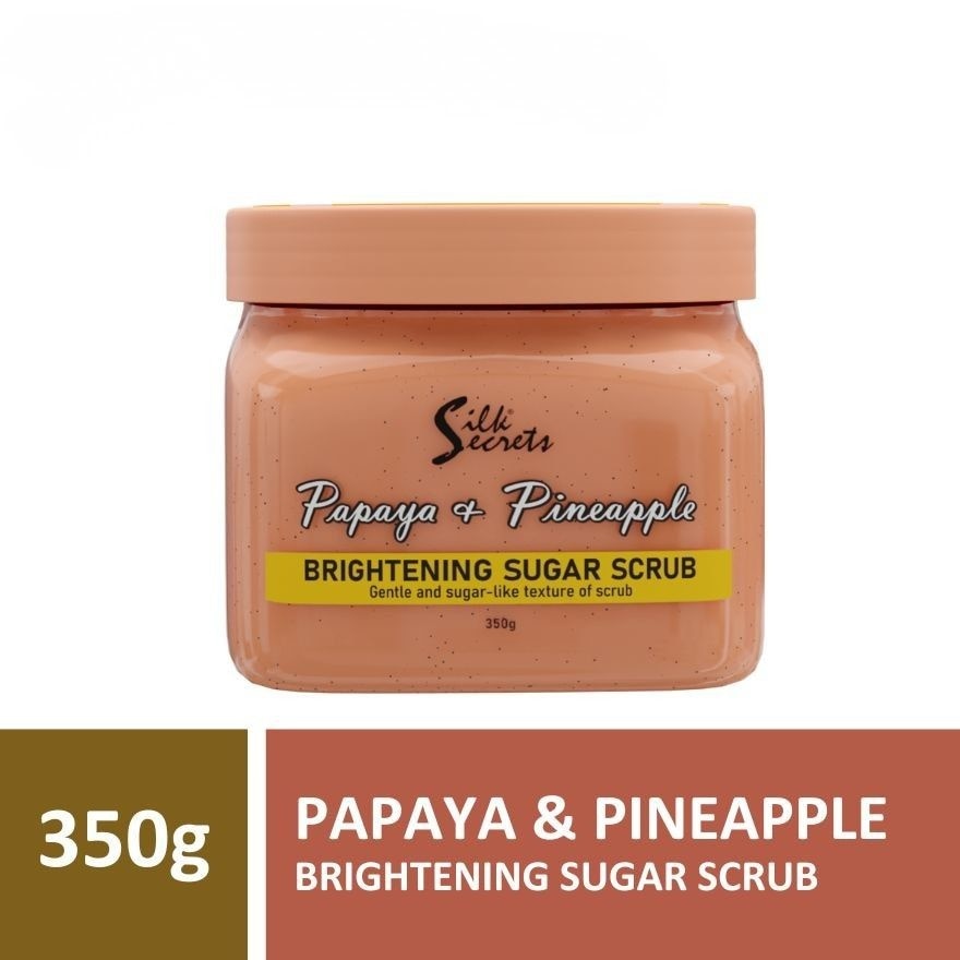 SILK SECRETS Papaya And Pineapple Brightening Sugar Scrub 350g