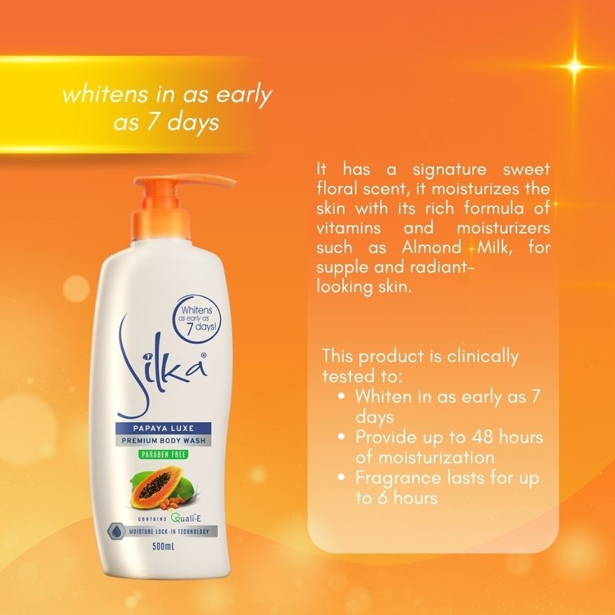 SILKA Papaya Luxe Body Wash 500ml