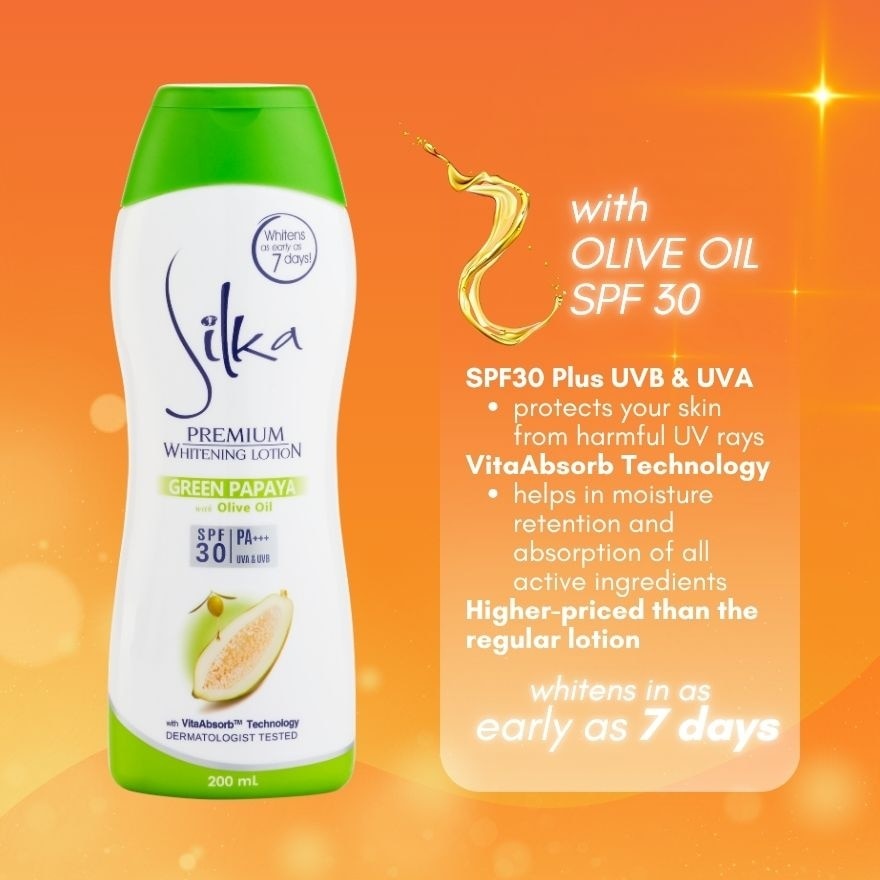 Premium Whitening Lotion Green Papaya With Olive Oil 200ml