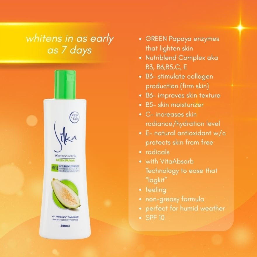 Green Papaya Whitening Lotion SPF 10 300ml