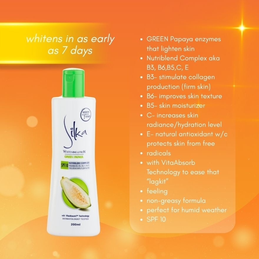 Green Papaya Whitening Lotion SPF 10 200ml