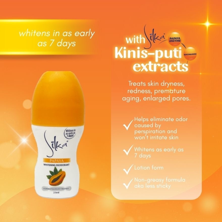SILKA Papaya Whitening Deodorant 25ml