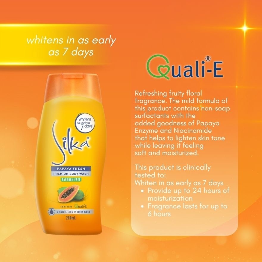 SILKA Papaya Fresh Body Wash 200ml