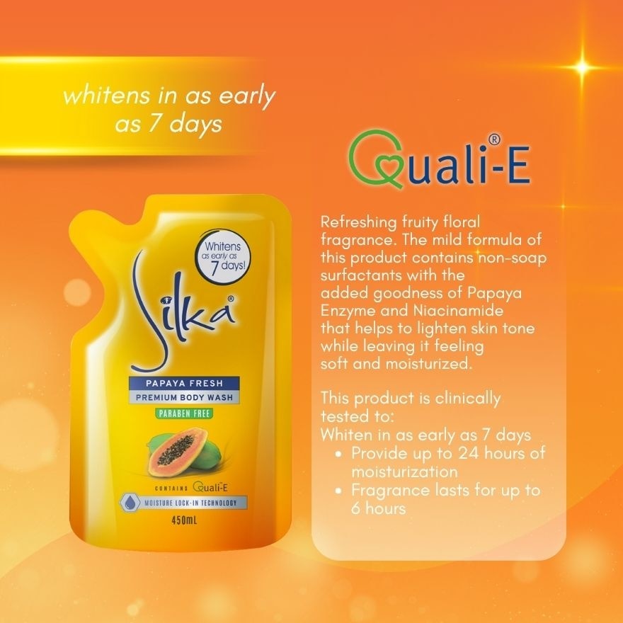 SILKA Papaya Fresh Body Wash 450ml