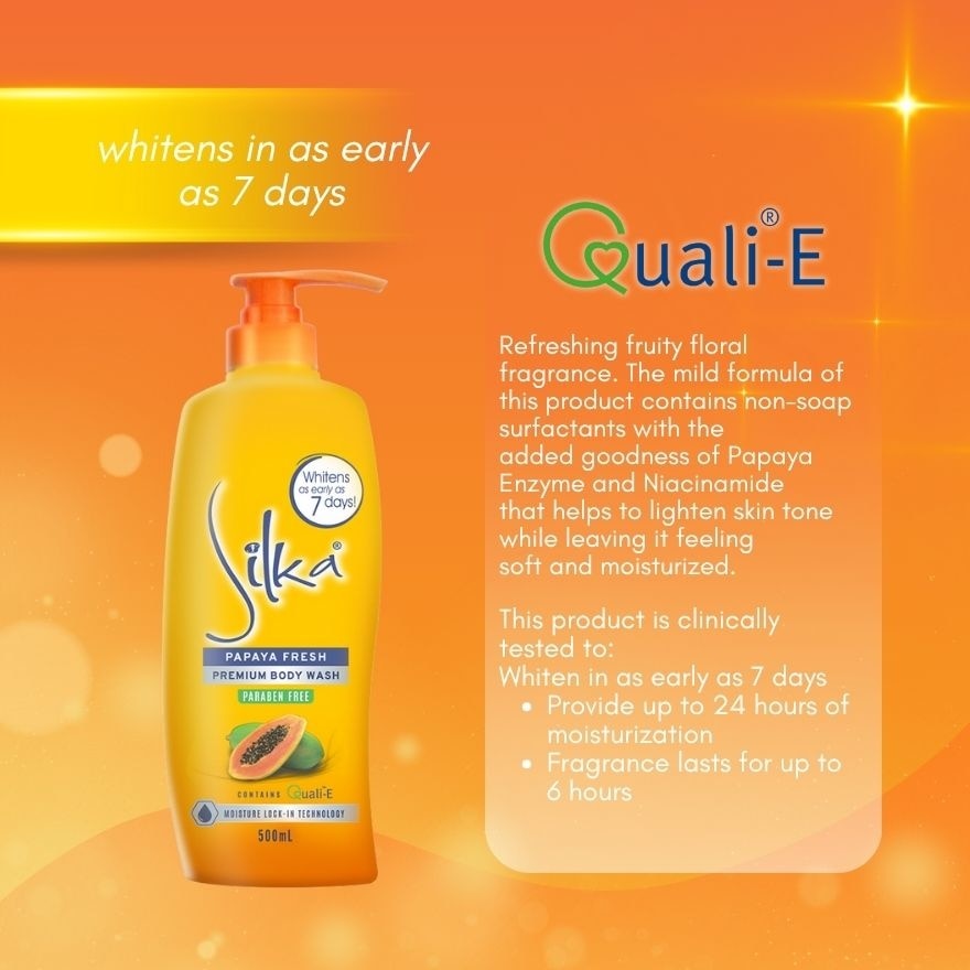 SILKA Papaya Fresh Body Wash 500ml