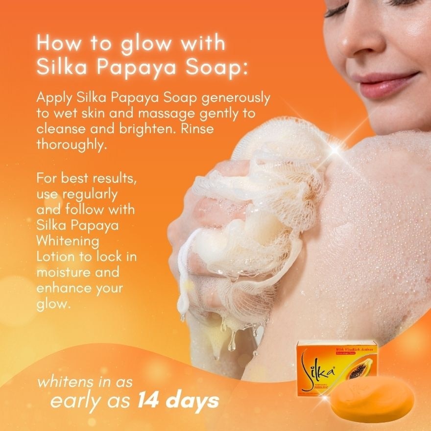 SILKA Whitening Herbal Soap Enriched with Vitamin E 135g