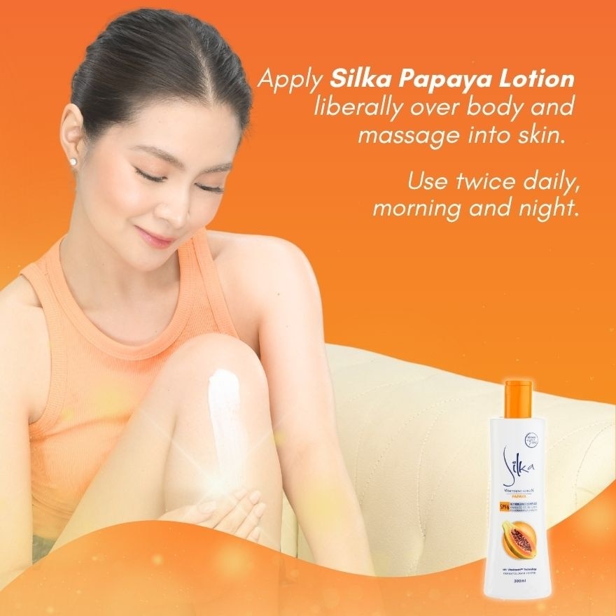 Silka Whitening Lotion Papaya Spf6 300Ml