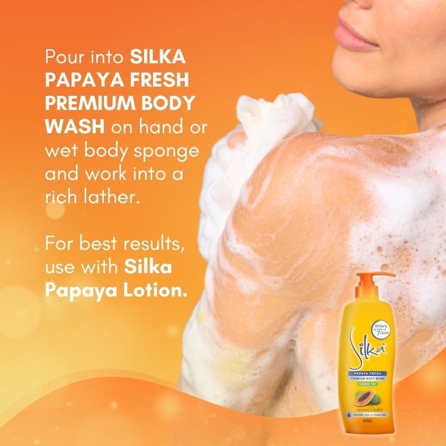 SILKA Papaya Fresh Body Wash 500ml