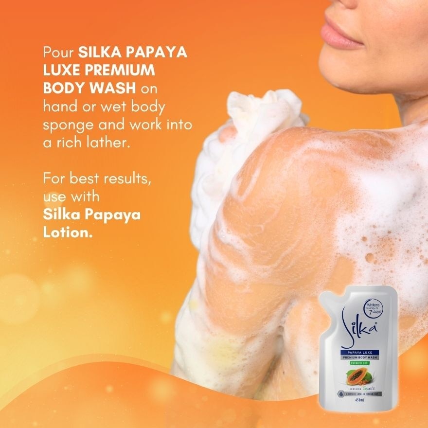 SILKA Papaya Luxe Body Wash 450ml
