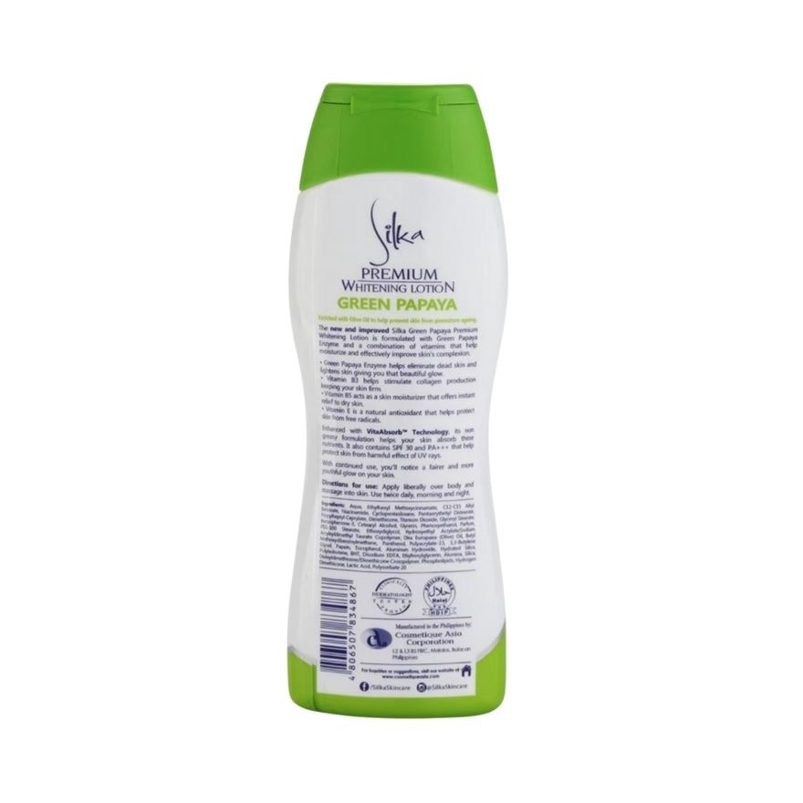 Premium Whitening Lotion Green Papaya With Olive Oil 200ml