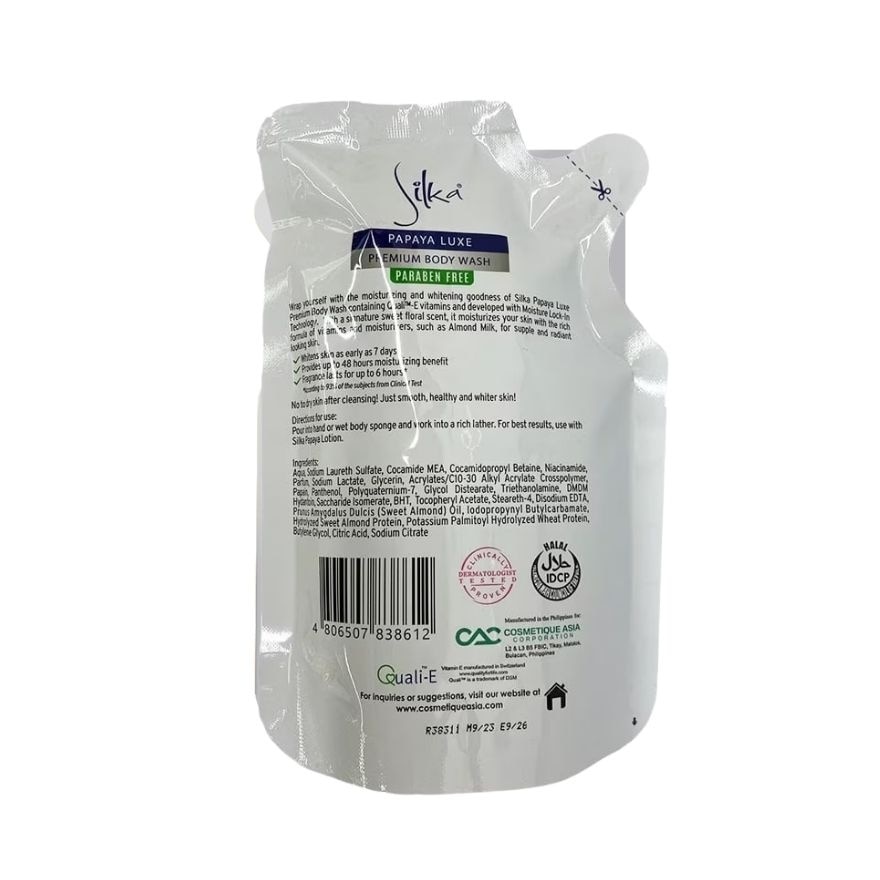 SILKA Papaya Luxe Body Wash 450ml