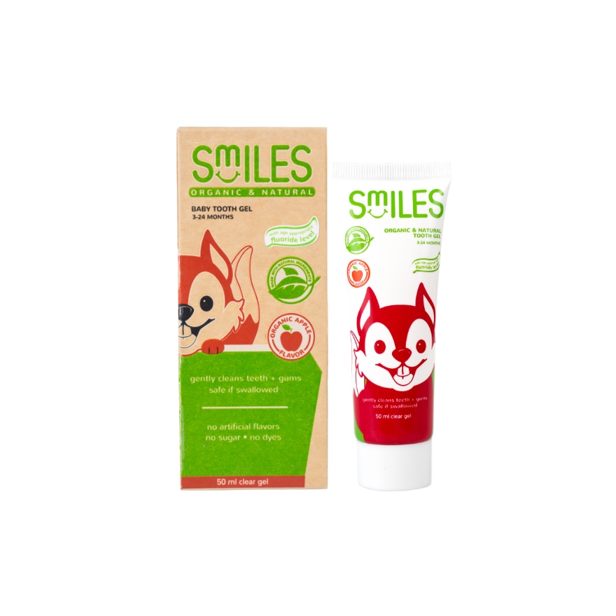 SMILES BABY Organic & Natural Tooth Gel 3-24 Months Clear Gel 50ml