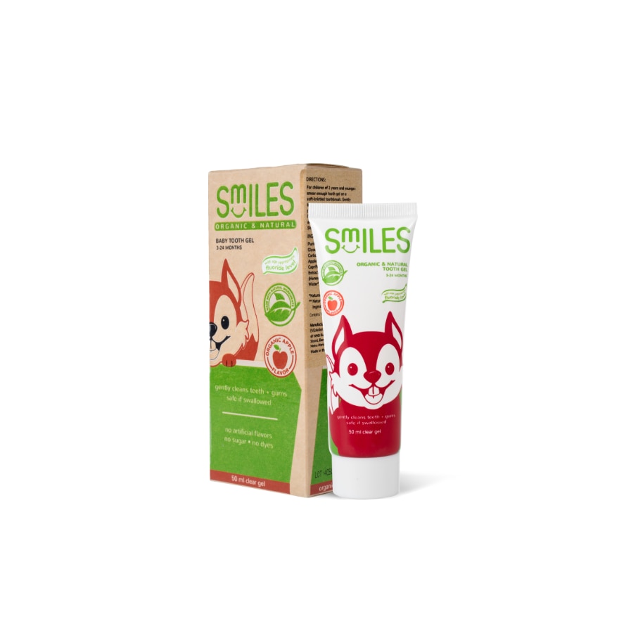 SMILES BABY Organic & Natural Tooth Gel 3-24 Months Clear Gel 50ml