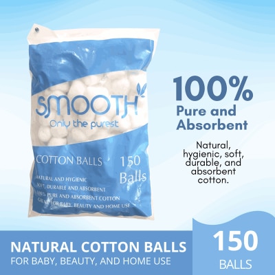 SMOOTH Only the Purest Cotton Balls 150s