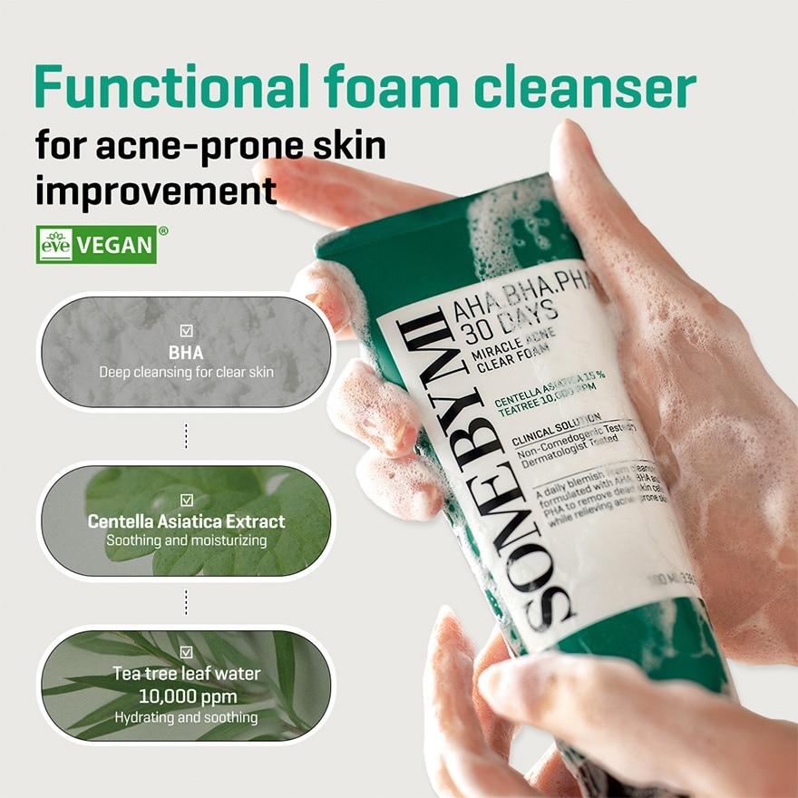 SOME BY MI AHA.BHA.PHA. 30 Days Miracle Acne Clear Foam 50ml