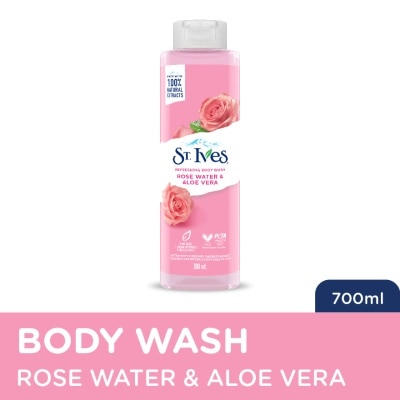 ST IVES Refreshing Body Wash Rose Water & Aloe Vera 22OZ/ 650ml