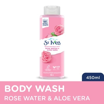 ST IVES St Ives Rose Aloe Vera Body Wash 4 x16 oz