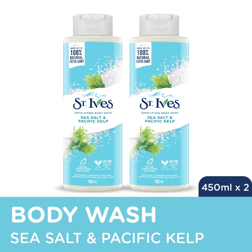 ST IVES Exfoliating Body Wash Sea Salt & Pacific Kelp Bundled Pack 450ml image