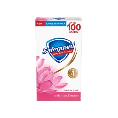 SAFEGUARD SAFEGUARD Floral Pink With Aloe Tripid Bar Soap 125g