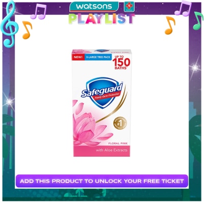 SAFEGUARD SAFEGUARD Floral Pink with Aloe Bar Soap 160g Value Pack