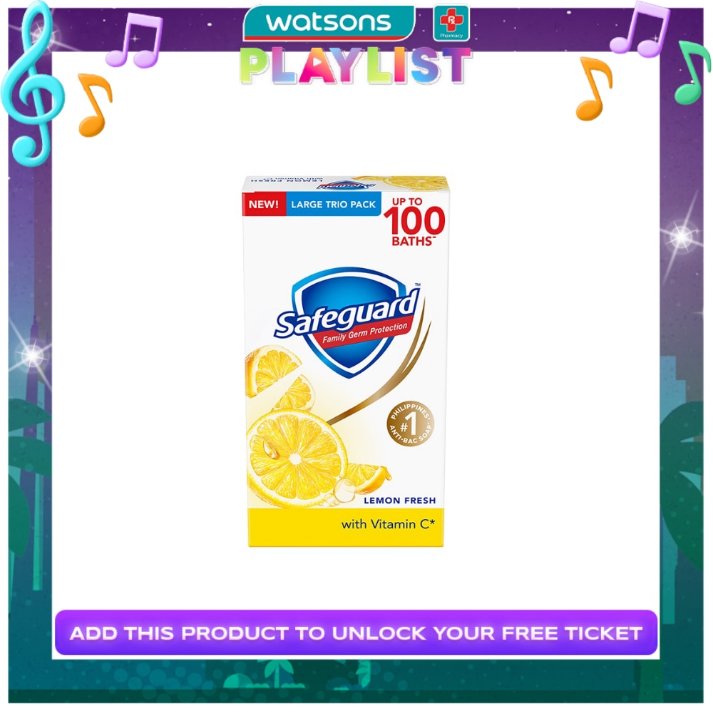 SAFEGUARD Lemon Fresh Bar Soap 115gx3 Value Pack