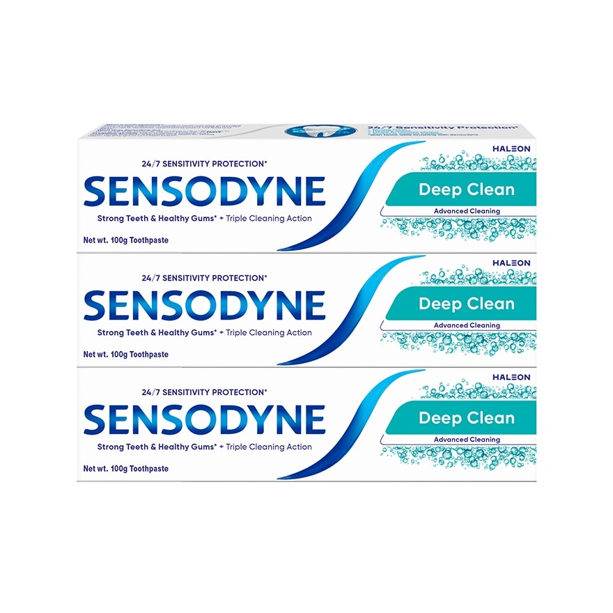 Sensodyne Deep Clean Toothpaste 100g Pack of 3 image