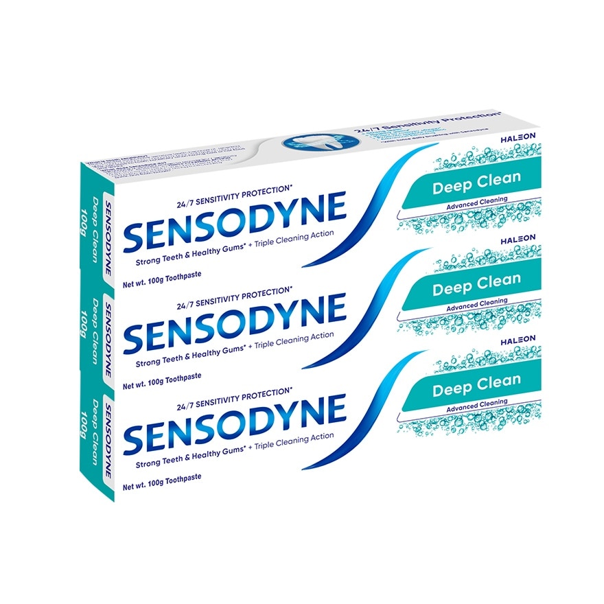 Sensodyne Deep Clean Toothpaste 100g Pack of 3 image