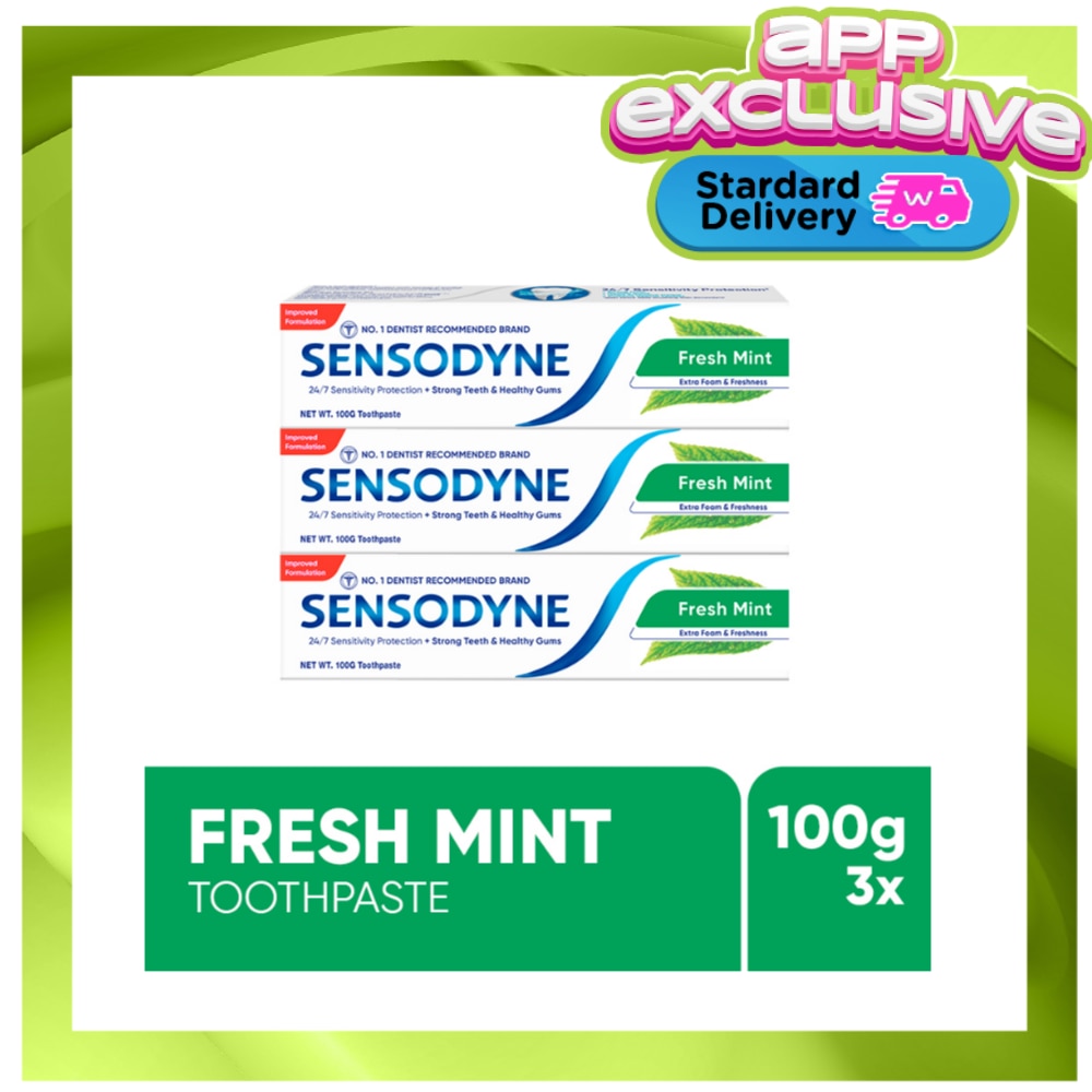 Sensodyne Fresh Mint Toothpaste 100g Pack of 3 image