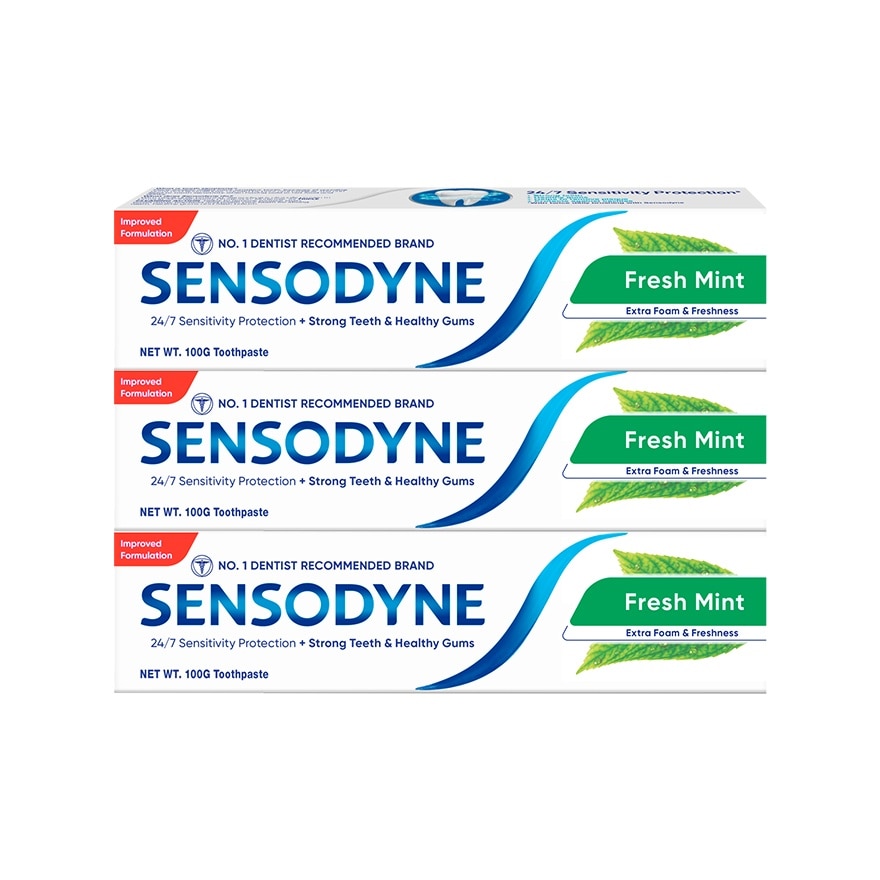 Sensodyne Fresh Mint Toothpaste 100g Pack of 3 image