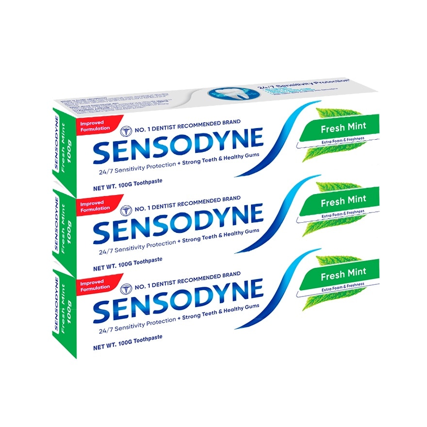 Sensodyne Fresh Mint Toothpaste 100g Pack of 3 image