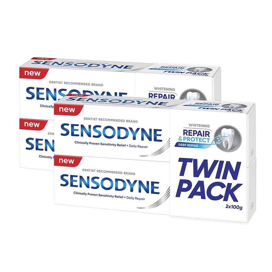 Sensodyne Repair and Protect Whitening Toothpaste 100g Pack of 4 image
