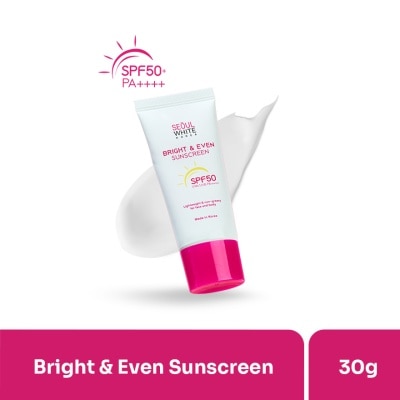 SEOUL WHITE Bright & Even Sunscreen SPF50+ UVA/UVB PA++++ Day Cream 30g