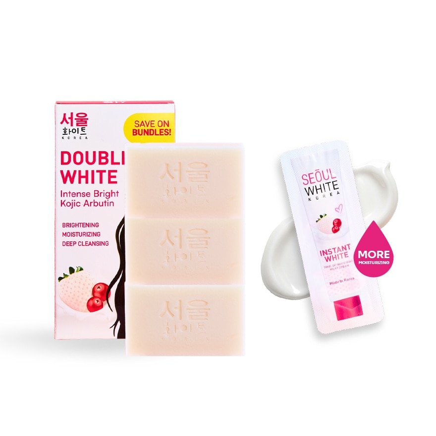 Korea 3x90g Double White Soap FREE 3g Tone Up Cream Sachet