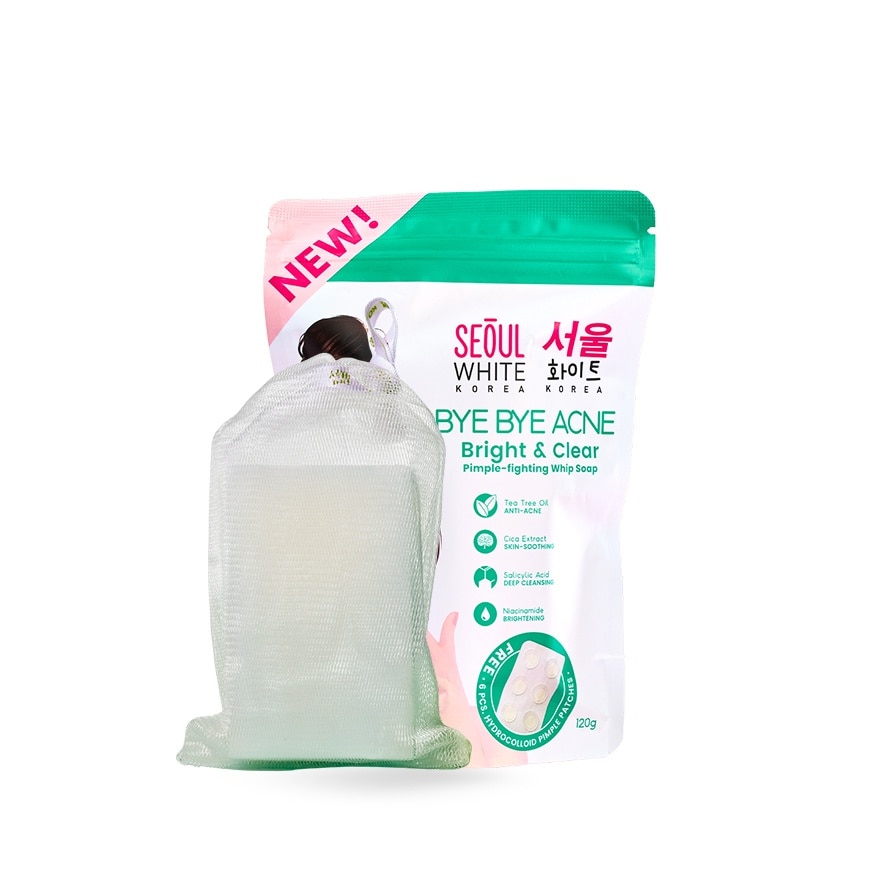 Bye Bye Acne Bright and Clear Pimple-fightning Whip Soap 120g