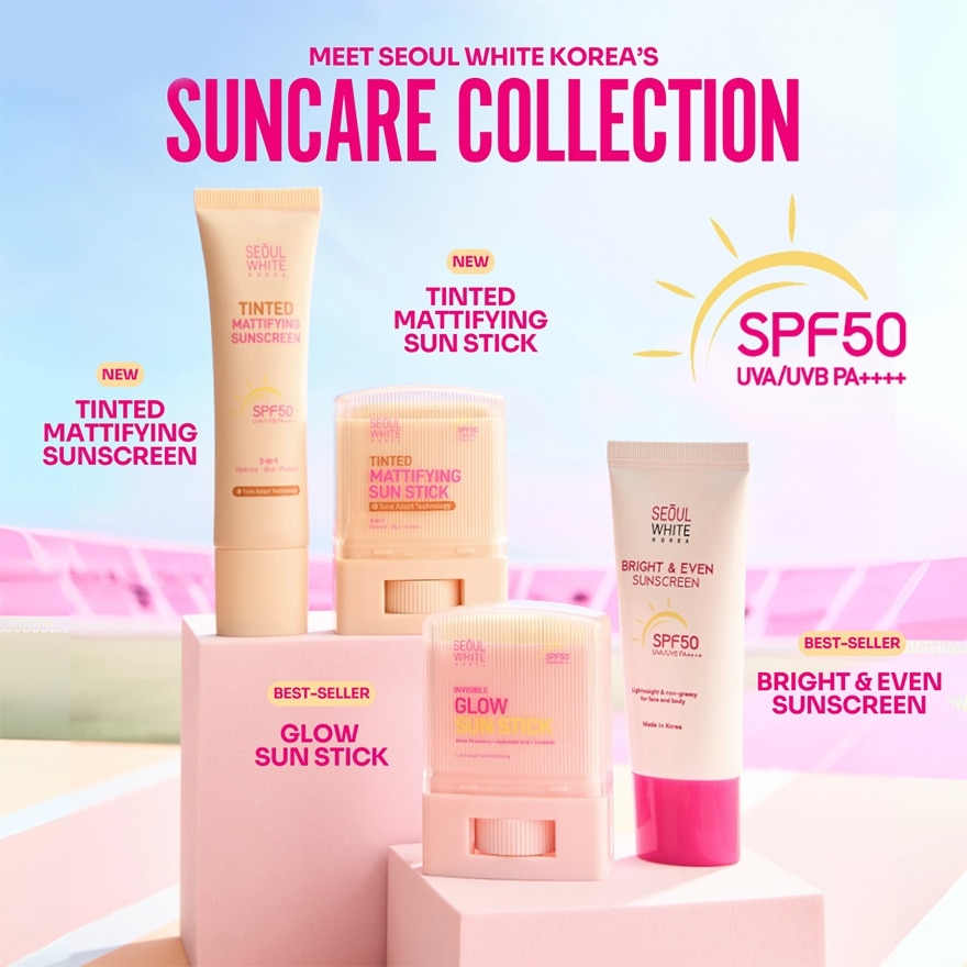 SEOUL WHITE Korea Tinted Mattifying Sun Stick SPF50 UVA/UVB PA++++
