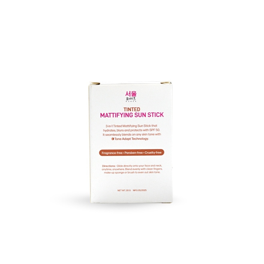SEOUL WHITE Korea Tinted Mattifying Sun Stick SPF50 UVA/UVB PA++++