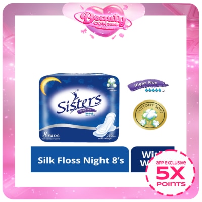 SISTERS - Night Plus Heavy Flow Cottony Comfort  8 pads