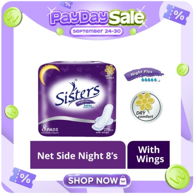 SISTERS Night Plus Heavy Flow With Wings 270mm 8 Pads image