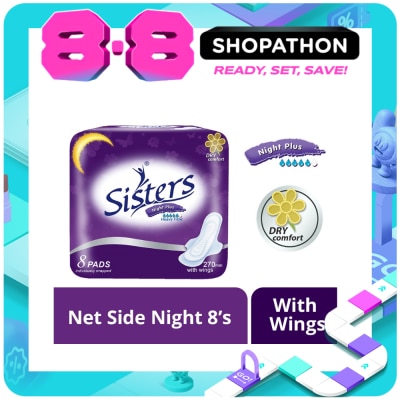 SISTERS - Night Plus Heavy Flow With Wings 270mm 8 Pads image
