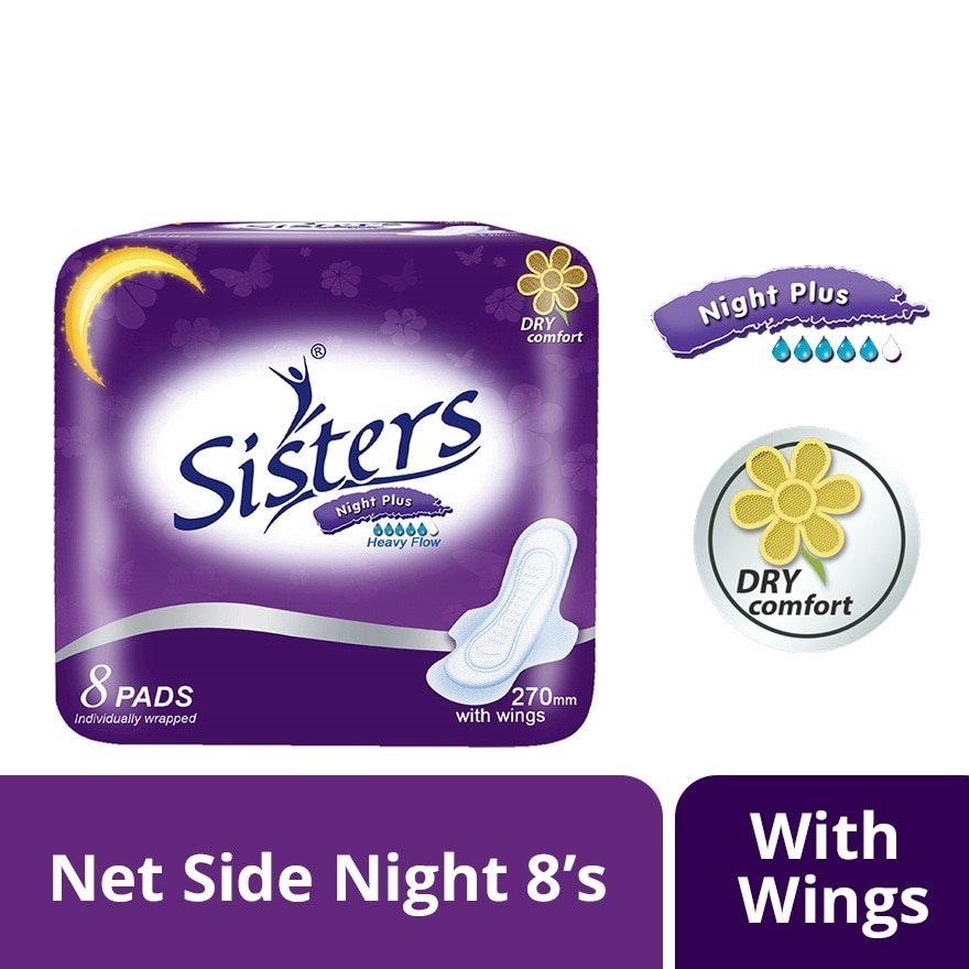 Night Plus Heavy Flow With Wings 270mm 8 Pads