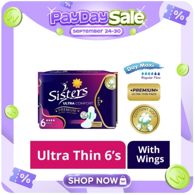 SISTERS Ultra Comfort 245mm with Wings 6 Thin Pads image
