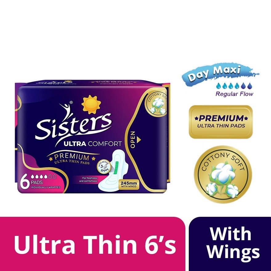 Ultra Comfort 245mm with Wings 6 Thin Pads